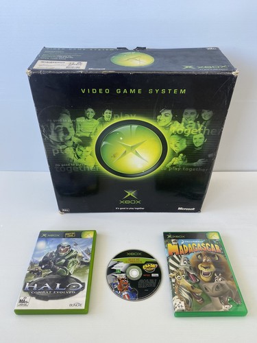 Original xbox console boxed - original,